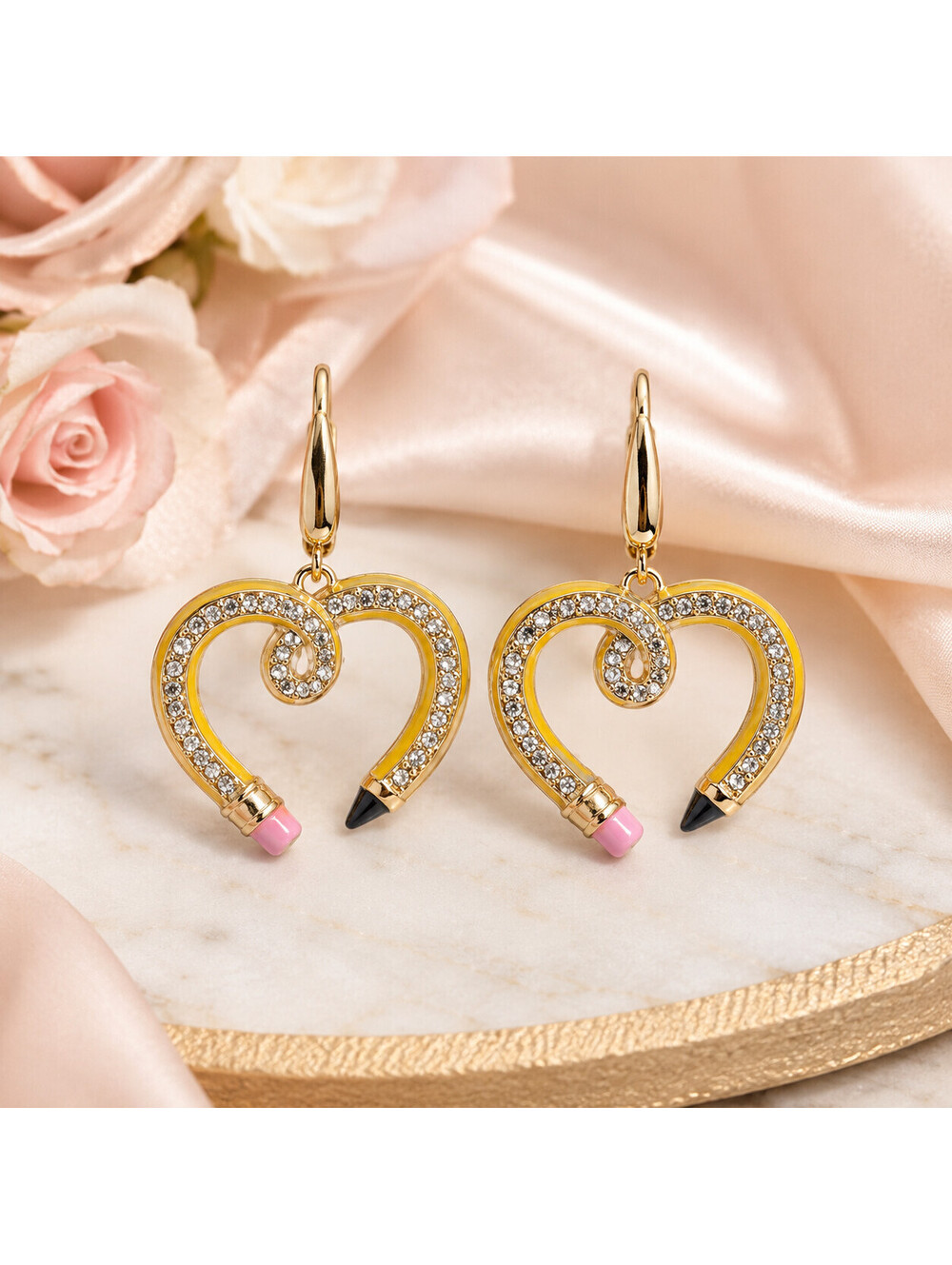 Piper-K Pencil Heart Earrings